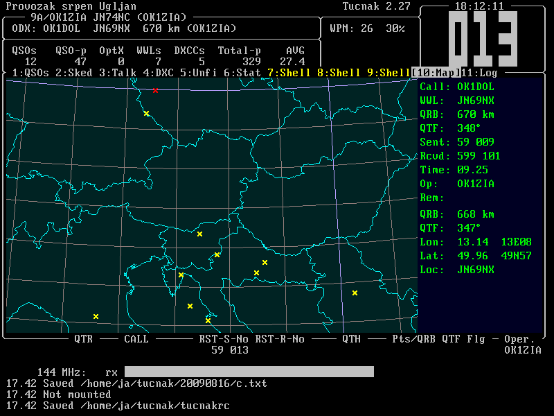 polar map for 144 MHz